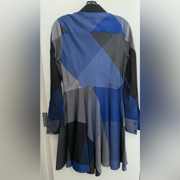 BCBG Plaid Color Block Circle Dress - Picture 2 of 3